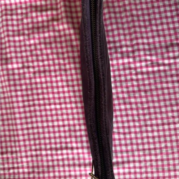 French Connection Leather Suede Purple Clutch Y2K Vintage Style